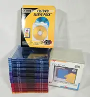 Alpha CD-ROM Protector 10 Pack - 29 Jewel Cases - CD/DVD Sleeve Pack 40 Bundle