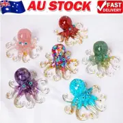 Natural Amethyst Quartz Crystal Octopus Epoxy Resin Stone Squid Statue Healing