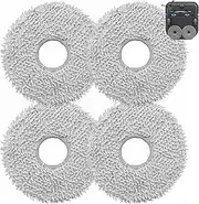 4 Pcs Mop pad for ECOVACS DEEBOT X2 Omni, X2 Combo, T30 Pro Omni, X1 Omn, X1e Omni, X1 Turbo,T10, T20, T20 Omni,T20 Max,T20 Pro Robot Vacuum Cleaner Replacement Part
