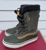 2025 NIB VANS MTE Standard Zip Snow Boots $220 Mens 5 Wmns 6.5 Olive Insulated
