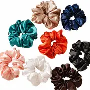 Large Scrunchies Silk Satin Elastic Hair Hair Bands Rope Tie Ponytail