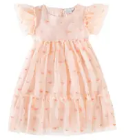 [Stella McCartney Kids] Stella McCartney Kids Embroidered tulle dress Y 4 pink