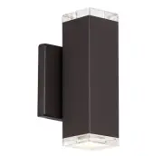 WAC Lighting WS-W61808-BZ BLOCK 2LGT 8IN. outdoor Sconce 3000K