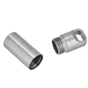(L)Waterproof Stainless Steel Pill Bottle Medicine Container Holder CHU