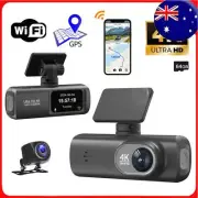 4K WiFi Dash Cam Front and Rear 170° View Car Camera Night Visions with Built