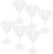 DEARMAMY 6pcs Glass Goblet Cocktail Cup Elegant Whiskey Liquor Drinkware Martini Glasses for Parties Festivals for Wine and Beverages