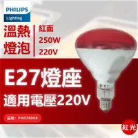 在飛比找PChome24h購物優惠-PHILIPS飛利浦 250W 220V E27 紅外線溫熱