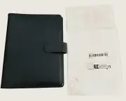 Organizer Faux Leather 6 Ring Binder 9"x7"x1 1/4" With Sleeves NEW