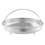 Food Steaming Basket Multifunctional Stainless Steel Rice Sieve with Handle