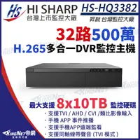 在飛比找Yahoo奇摩購物中心優惠-【KingNet】昇銳 HS-HQ3382 H.265 50