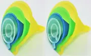 2x Set of 5 Funnels from Mini Small to Large Plastic Funnel Liquid Kitchen Salt