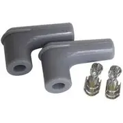 Aeroflow Spark Plug Boots & Terminals 90 Deg 2 Boots,Terminals Grey