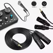 1x 6FT 3.5mm Stereo Male to Dual 2x XLR Male Shielded Microphone Connector Cable