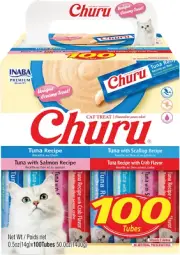 Inaba Churu Tuna Cat Treats Variety Box (100 Tubes X 14 G)
