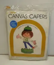 1980 leisure arts canvas capers buster new in package