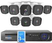 [16CH Expandable] 5MP Poe Security Camera System,8Pcs 5MP IP Security Camera fo