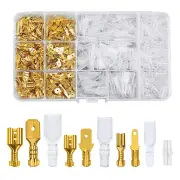 135/270/315PCS Box Insulated Male Female Wire Connector 2.8/4.8/6.3MM Golden Electrical Crimp Terminals Termin Spade Con