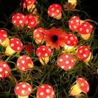 DIY Mushroom Lamp Holiday Lights Mushroom String Lights Outdoor Indoor