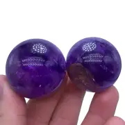 2 PcsTop Quality Green Color Amethyst Balls, Spheres,Amethyst, Amethyst Balls