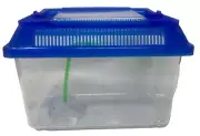 Terrarium Habitat Small Fish Tank Turtle Tank Living Tank Portable House Blue