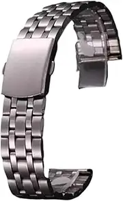 [YJYSUPUGH] Watch Accessories Stainless Steel Strap Double-Sided Folding Buckle Men Women Watch Chain Strap