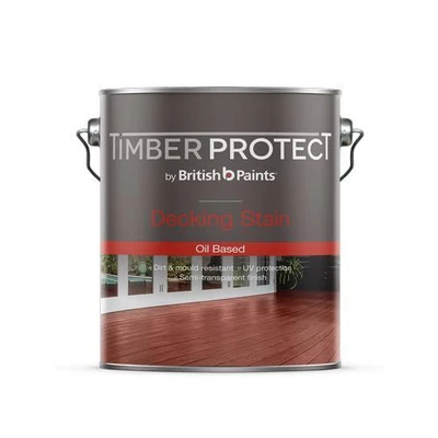 British Paints 4L Timber Protect Merbau Oil Based Decking Stain
