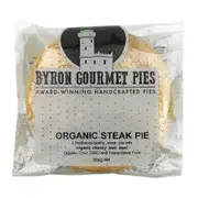 Organic Byron Gourmet Pies Chunky Steak Pie Bulk Buy 6 x 220g - Fresh, healthy organic delivery | Doorstep Organics