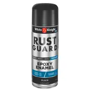 White Knight 310g Black Gloss Rust Guard Epoxy Enamel Spray Paint