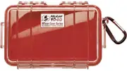 Pelican 1040 Micro Clear Case - Red with Red Liner