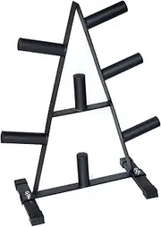 Olympic Weight Plate Storage Rack 250kg Capacity Pyramidal Display Commercial Gym and Home Gym Heavy Duty Steel Standard 50 mm-Hole Olympic Weight Plates