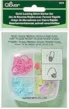Clover Needlecraft 3033 Quick Locking Stitch Marker Set, Multi-Colour, 3" Height x 3" Length x 1.2" Width