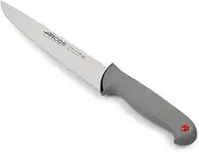 ARCOS Butcher Knife 8 Inch Nitrum Stainless Steel and 200 mm blade. Professional Cooking Knife For Cutting Meat, Fish and Vegetables. Ergonomic Polyoxymethylene Handle. Series Colour-Prof. Color Grey.