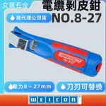 含稅  附發票 鹿洋五金 電纜剝皮刀 德國 WEICON NO.8-27 剝皮能力：8 - 28 MM