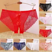 Women's Underwear Sexy Lace Hollow Open Crotch Shorts Pure Desire And Scheming