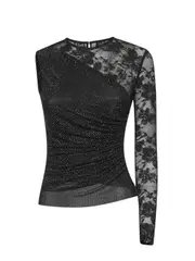 [Self-Portrait] Self-Portrait-Top Monospalla In Pizzo Floreale-Donna 6 UK