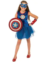 Captain America Girls Marvel Superhero Tutu Costume