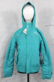 O'Neill Jewel Snowboard Jacket, Youth Girls Size 10 / 152, Navigate Green New