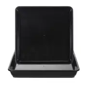 Plant Saucer Tray, 2pcs 14 Inch Square Plant Saucer Planter Drip Tray, Black
