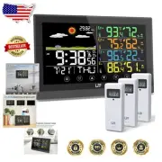 Accurate Indoor Outdoor Weather Monitor with Atomic Clock & Adjustable Backlight