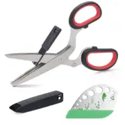 Herb Scissors Herb Stripper Set, Stainless Steel Herb Cutter Tools 5-Blades S...