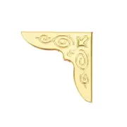 Metal Book Corner Protectors Edge Cover Guard 30 x 30 x 6mm Gold Tone 30pcs