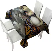 The Owl Fairy Owlyn in the Nest with Butterflies Tablecloth