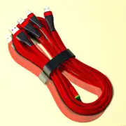 100W Super Fast Charge 3-in-1 Data Cable For Apple, Type-C, Android Micro-Red