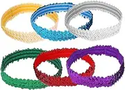 [OHPHCALL] 6pcs Sequin Headbands for Teens Elastic Festival Hairband for Parties Holidays and Cosplay Events
