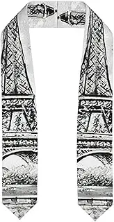 [EdWal] Paris print Graduation Stole and Sash Class for Unisex Adult Honor Stole Honor Stole of 2025