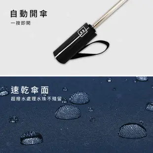 【TDN】超大傘面 英爵反光黑膠自動開收傘 (超撥水防曬降溫自動折傘 雙人傘親子傘B6115K) (5.3折)