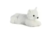 Aurora Adorable Flopsie Arctic Fox Stuffed Animal - Playful Ease - Timeless Companions - White 12 Inches