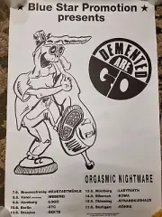 Demented Are Go Rare Poster Psychobilly The Meteors Madsin Etc