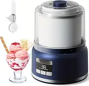 Automatic Ice Cream Maker, Ice Cream Makers with Led Screen & Timer, Icecream Maker Machine for Home, Quick Frozen Treats for Gelato, Sorbet, Milkshakes, and Yogurt