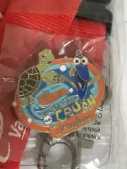 Disney Finding Nemo Turtle Talk with Crush & Dory Pin and Lanyard
